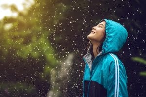 ゴルフ場　雨